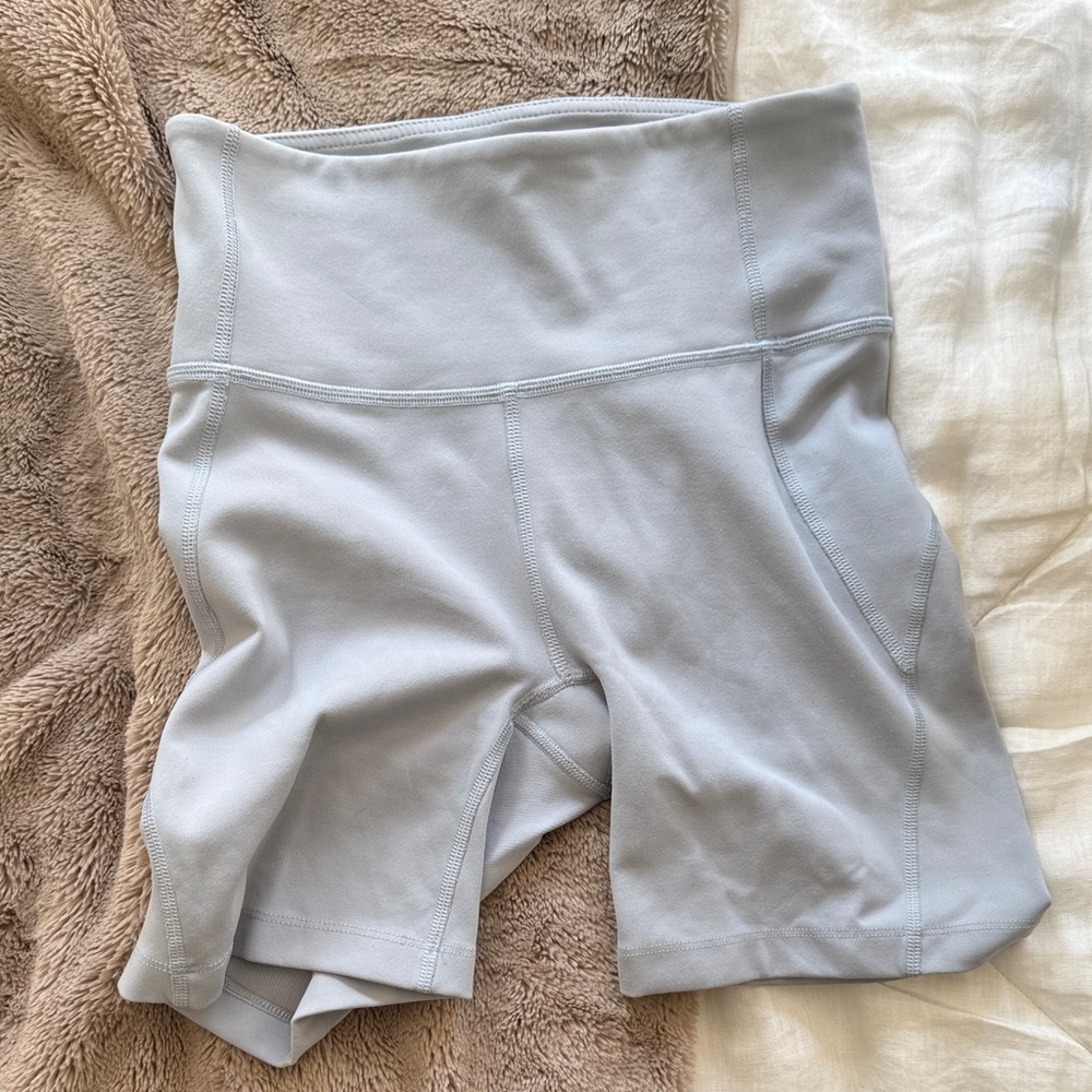 Something Navy Light Blue Biker Shorts